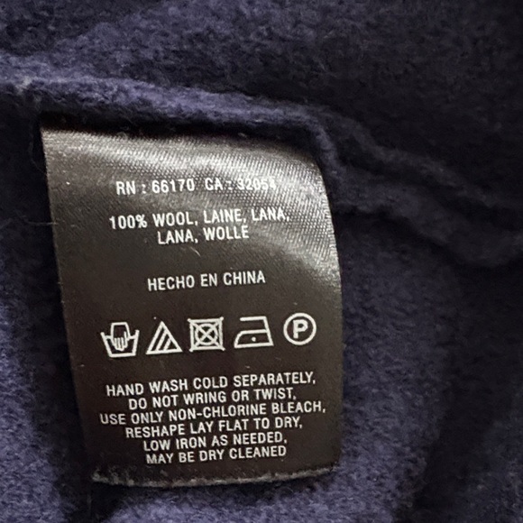 Navy Ruffled Button-Up Coat - Picture 7 of 7